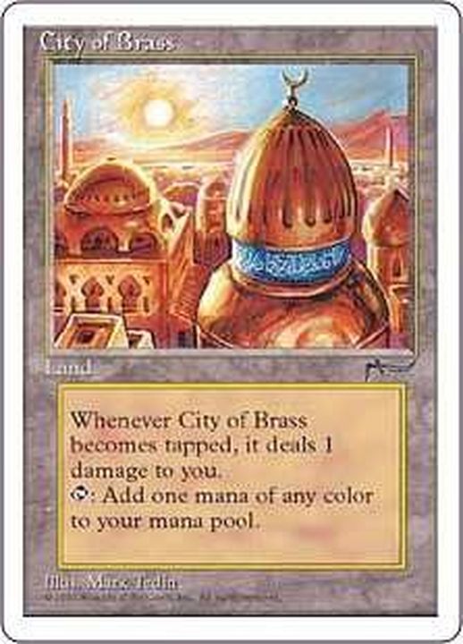 真鍮の都/City of Brass 日本語黒枠 CHR MTG EX](黒枠)真鍮の