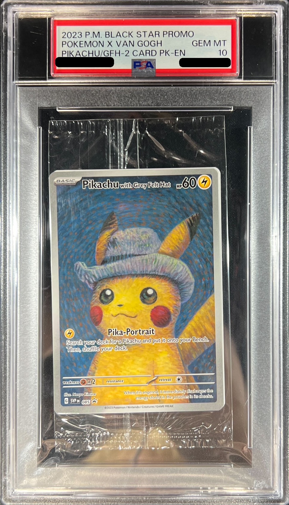 未開封】ゴッホピカチュウ プロモ 085人/SV-P EN PSA10】ピカチュウ