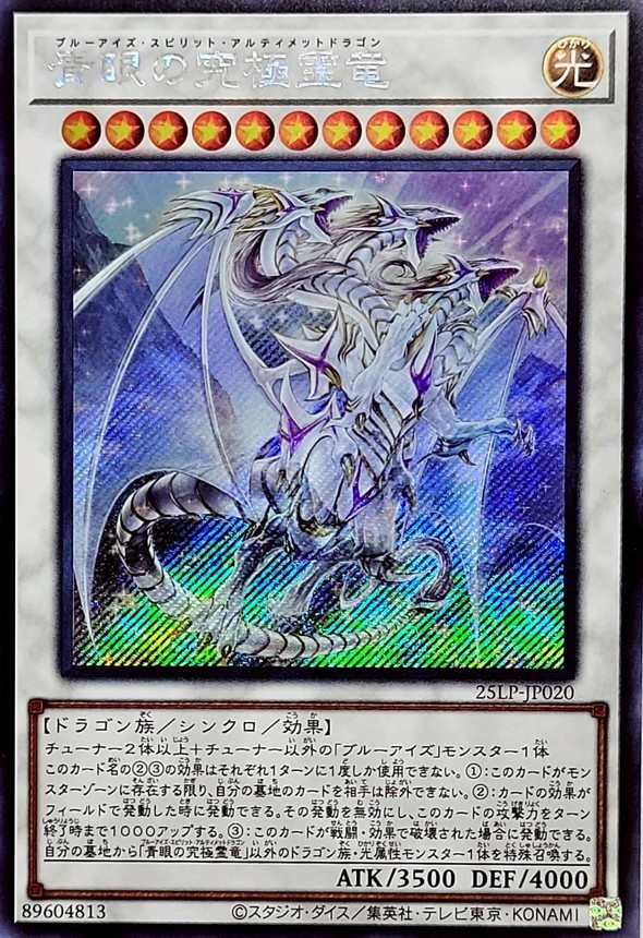 PSA10】青眼の究極霊竜 25thシークレット PSA10】遊戯王 青眼の究極霊
