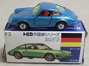 3705)トミカ 青箱 日本製 ポルシェ 911S 一般輸出用 3705)トミカ 青箱