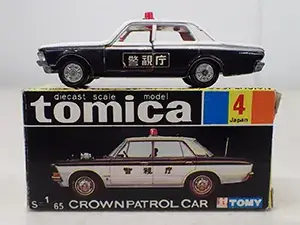 トミカNO.4トヨタクラウンパトカー(大阪・兵庫・京都)3台セット 黒箱