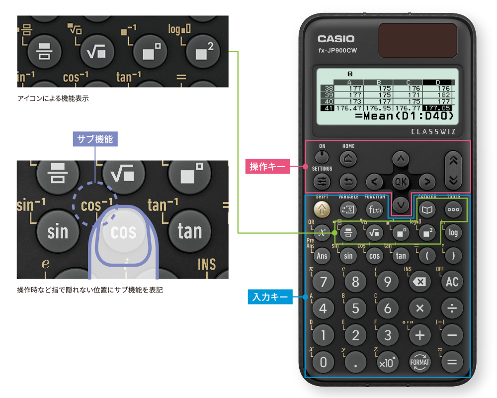 関数電卓 - 「ClassWiz」特長 | CASIO