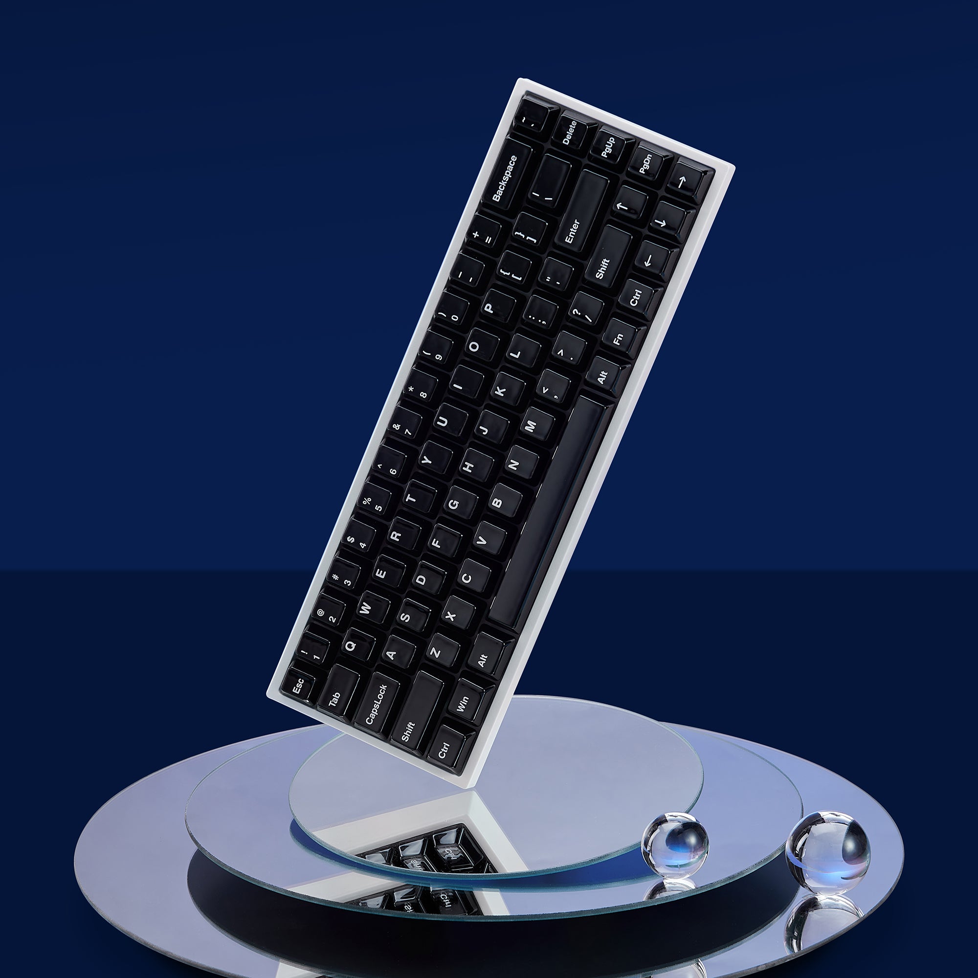 Cerakey Black Ceramic Keycaps Set