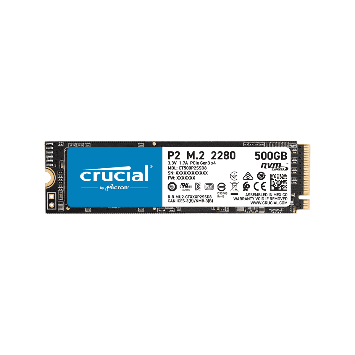CT500P2SSD8JP | Crucial P2 M.2 NVMe接続SSD 500GB | CFD販売株式会社