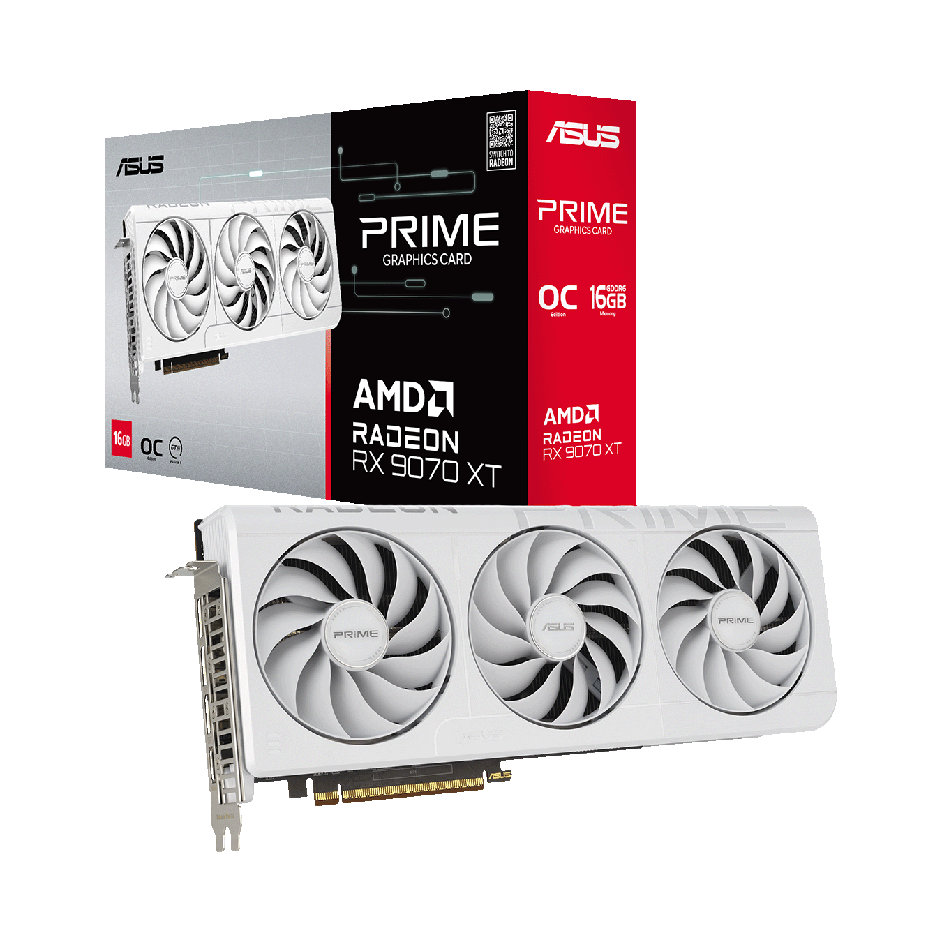PRIME-RX9070XT-O16G-WHITE | PRIME-RX9070XT-O16G-WHITE | ASUS