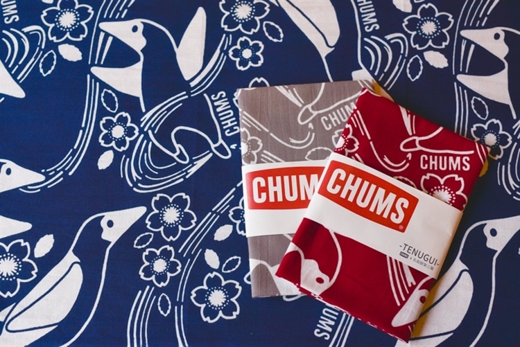 ☆完売廃盤希少CHUMS チャムス東北限定アイテム手ぬぐい水色ライトブルー