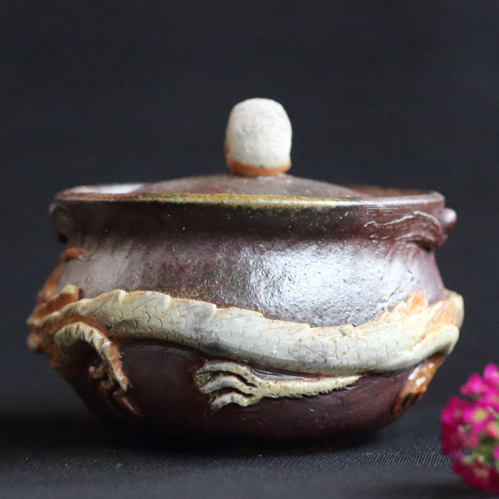 52.備前焼 宝瓶 登り窯 龍 りゅう リュウ 手びねり 急須 52.備前焼 宝