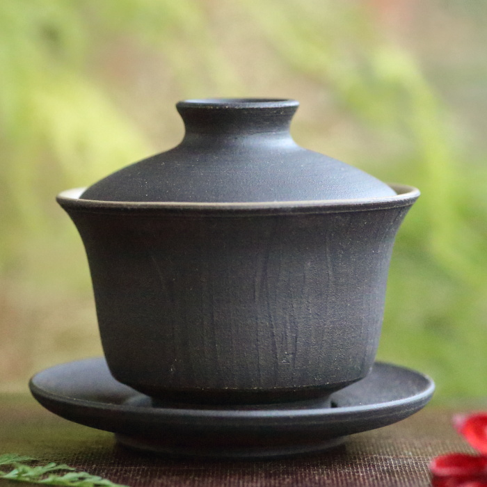 中国 黒釉 茶碗 茶道具 C R9172