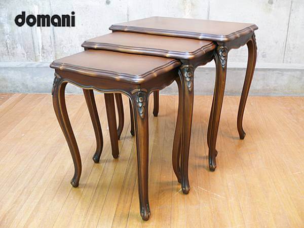 カリモク家具最高峰 ドマーニ ルイ15世 ネストテーブル 小 サイド