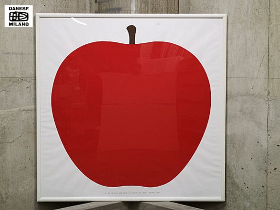 UNO, LA MELA/Enzo Mariポスターりんごヴィンテージ