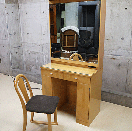 美品】松永家具 piatto ドレッサー 75cm幅 高級感◎ 鏡台 北欧風