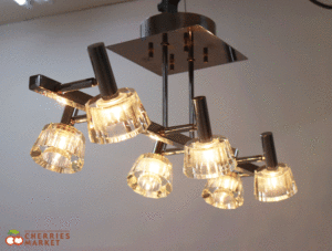 IDC フロストガラスシェードの6灯シャンデリア 大塚家具 i-img600x453-