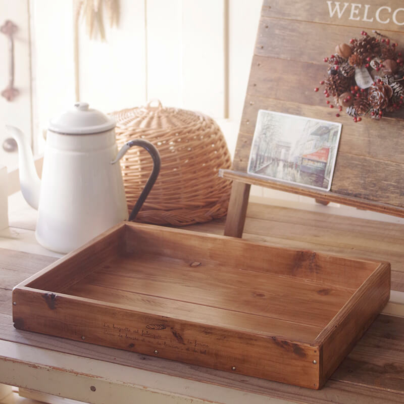 イギリスアンティーク 木製トレーハンドル付 イギリスアンティーク