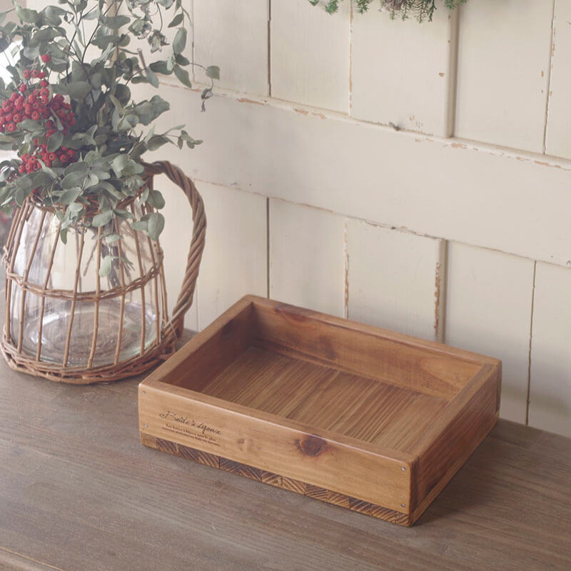 アンティーク風木製ミニ収納ボックス｜ナチュラルな木製インテリア雑貨