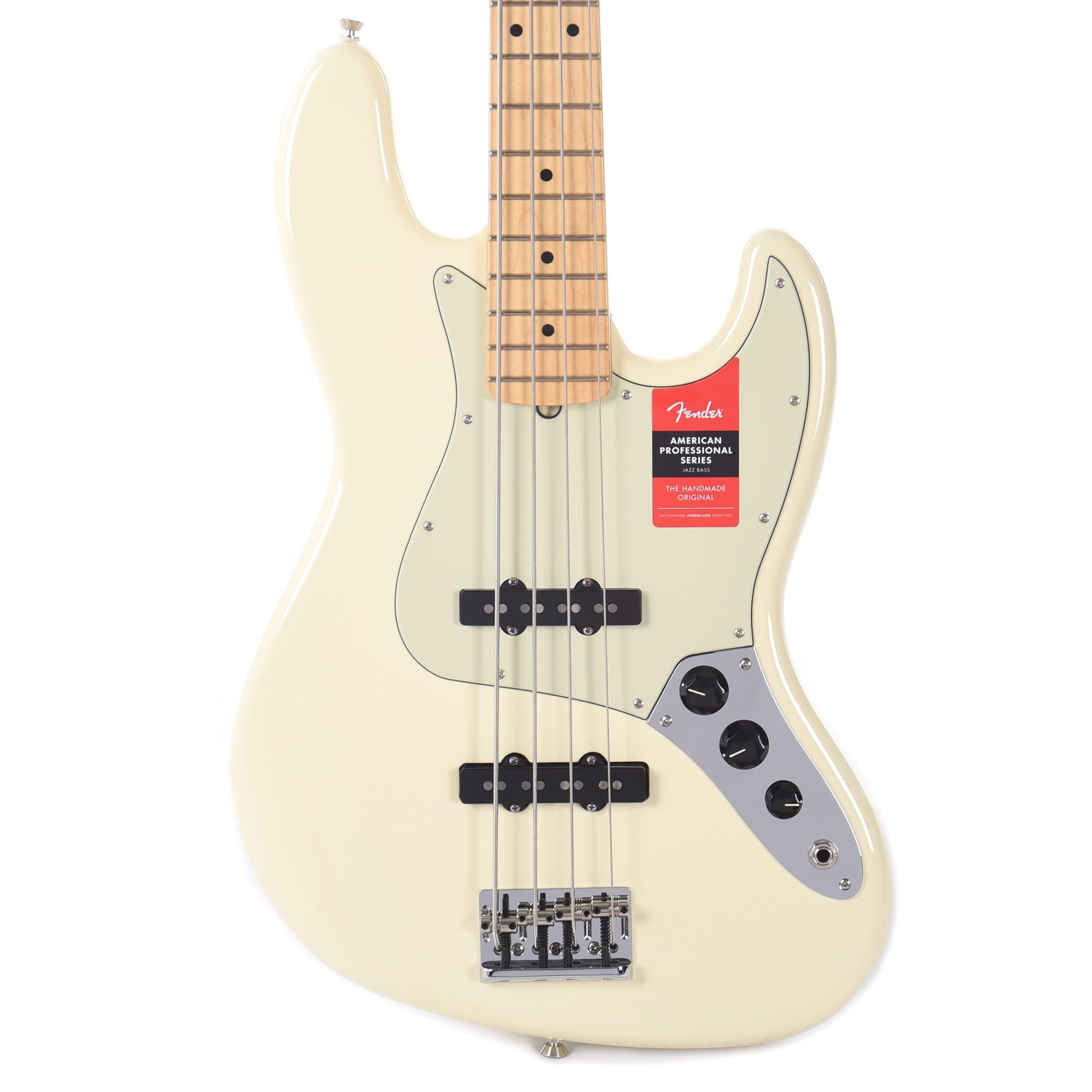 Fender American Pro Jazz Bass Olympic White w/Mint Pickguard