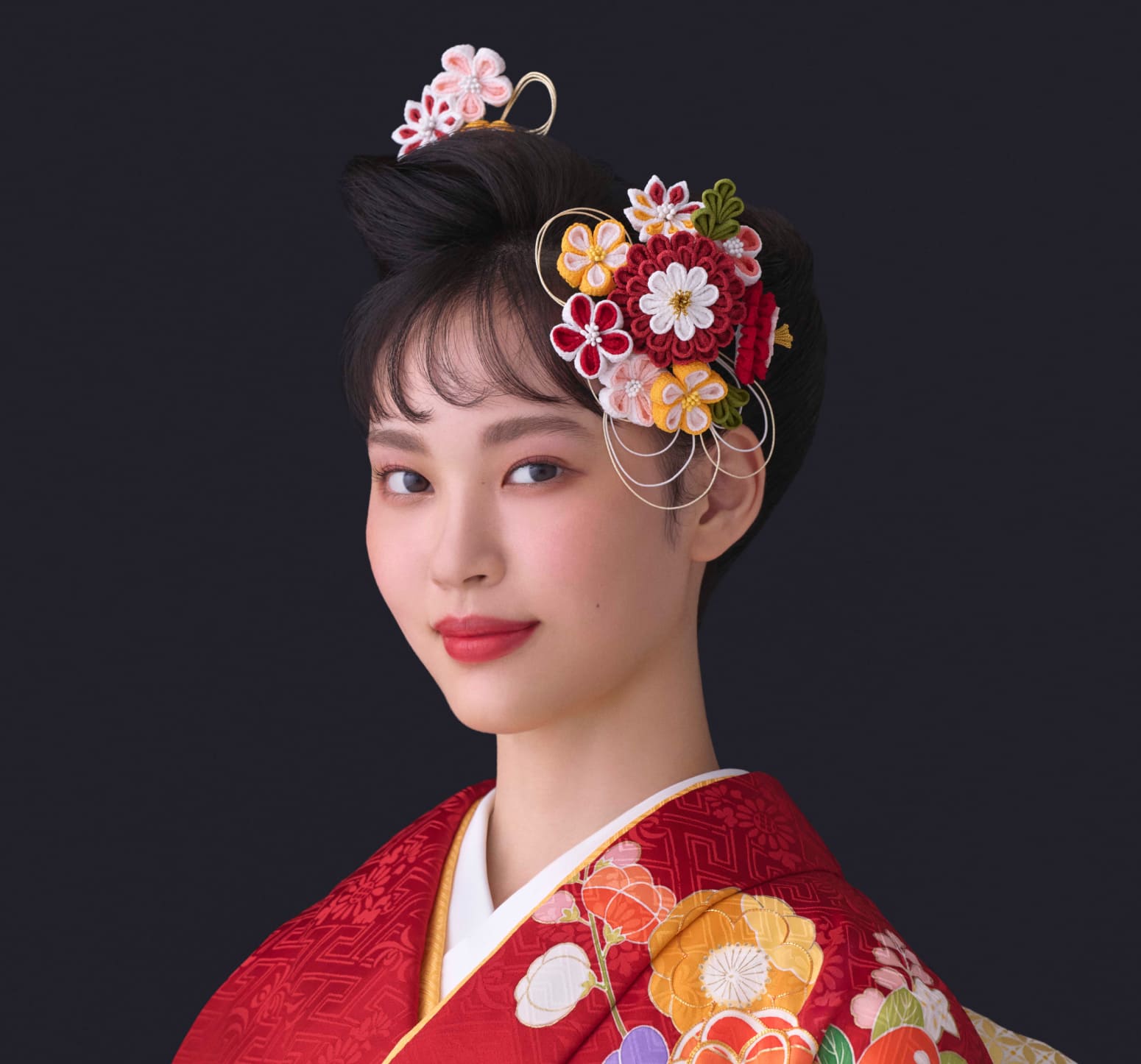 京友禅 千總振袖 川島織物 袋帯 工場 千總 京友禅 緑系 刺繍 絞り 振袖