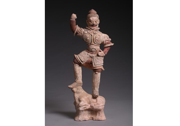 彩绘天王俑- 河南博物院
