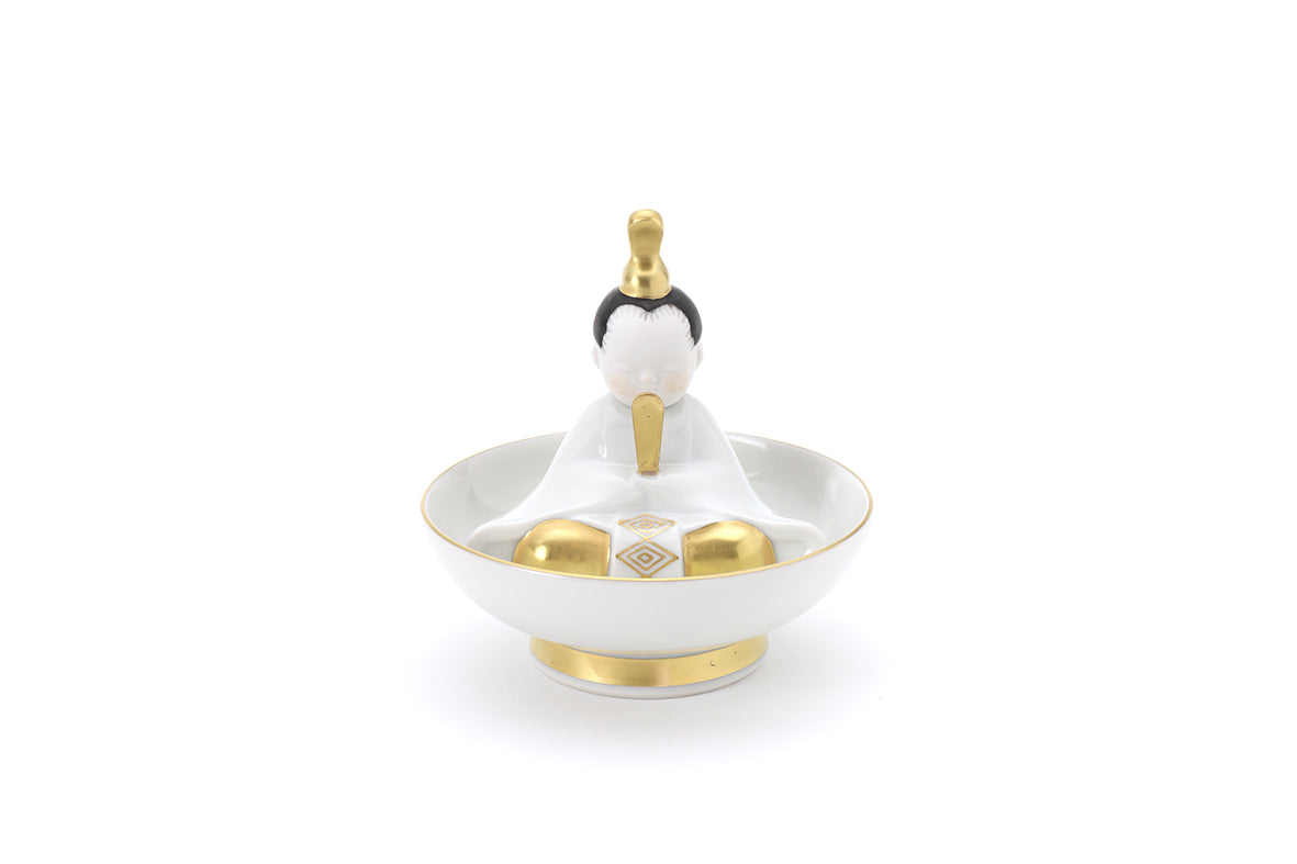 2月上旬順次発送】桃染のひな 親王盃 金しろ – 上出長右衛門窯