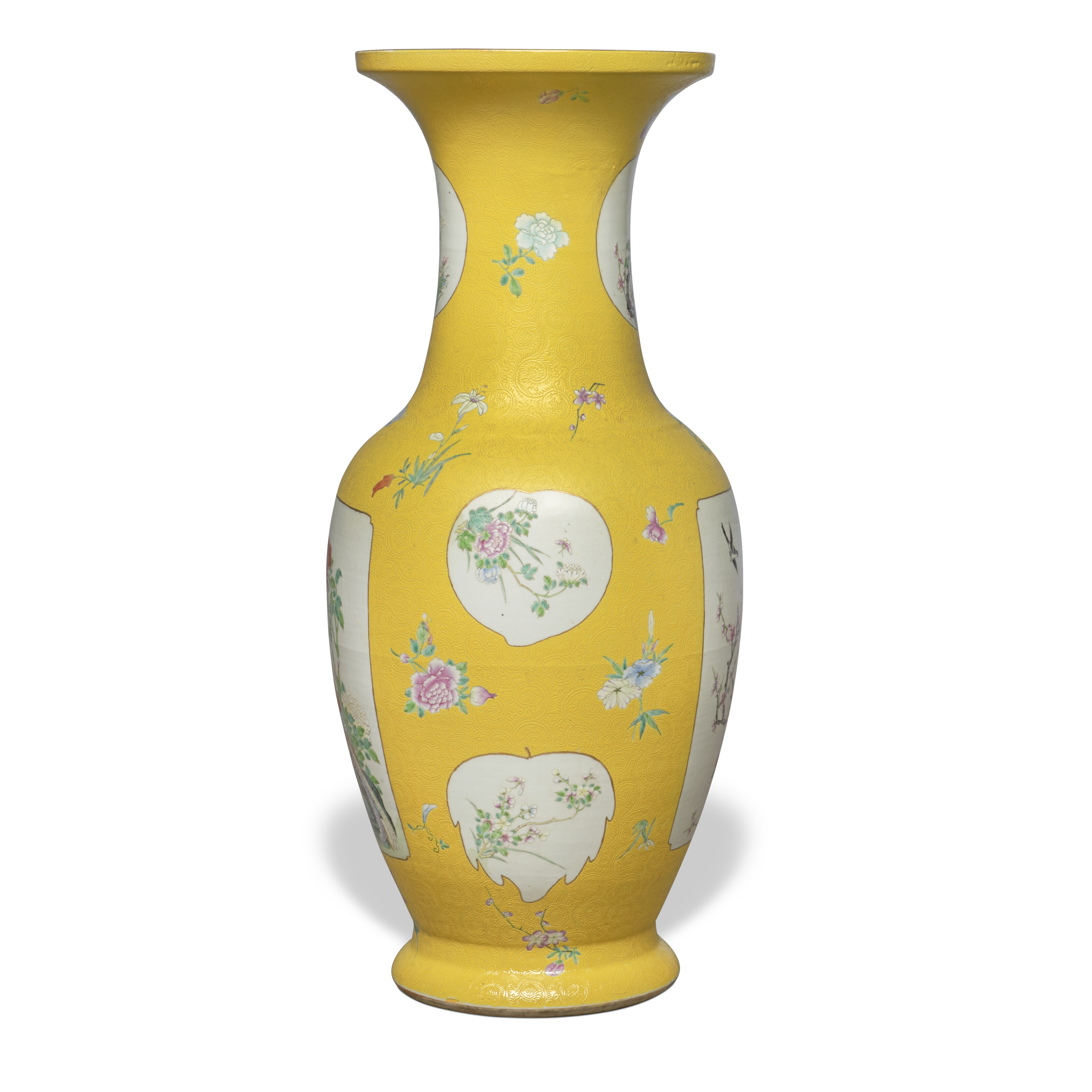 銀閣】中国美術 色絵 纏枝百花紋 罐 旧家蔵出(MF942)