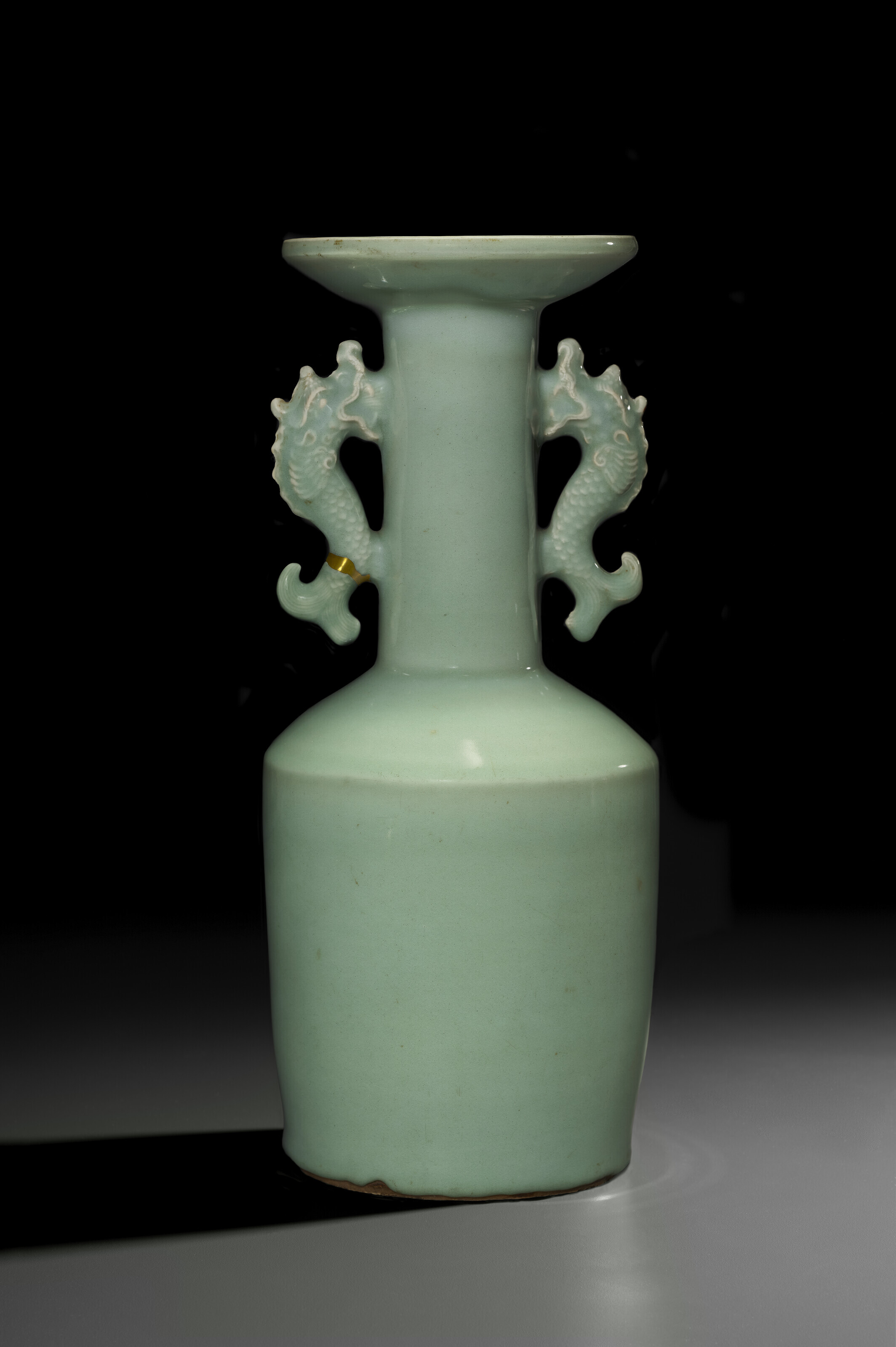 中国 宋時代 青磁小壺 龍泉窯 茶入 木箱付 送料込み250204 龍泉窯青磁