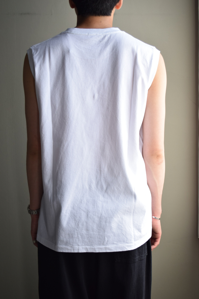 COMOLI (コモリ) コットンジャージ ノースリーブ [WHITE]