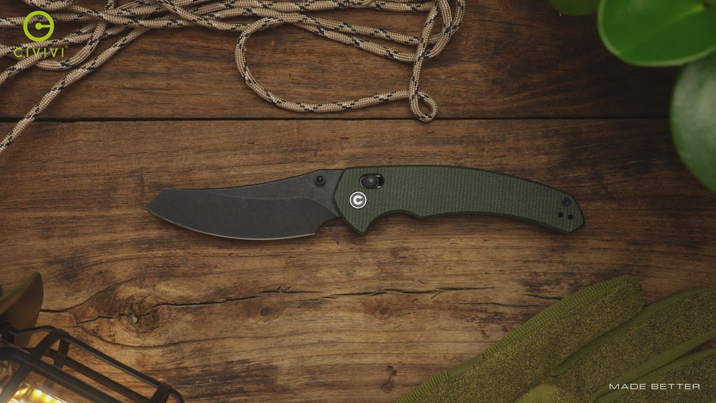 CIVIVI Sixgill Thumb Stud & Crossbar Lock Knife G10 Handle (3.41