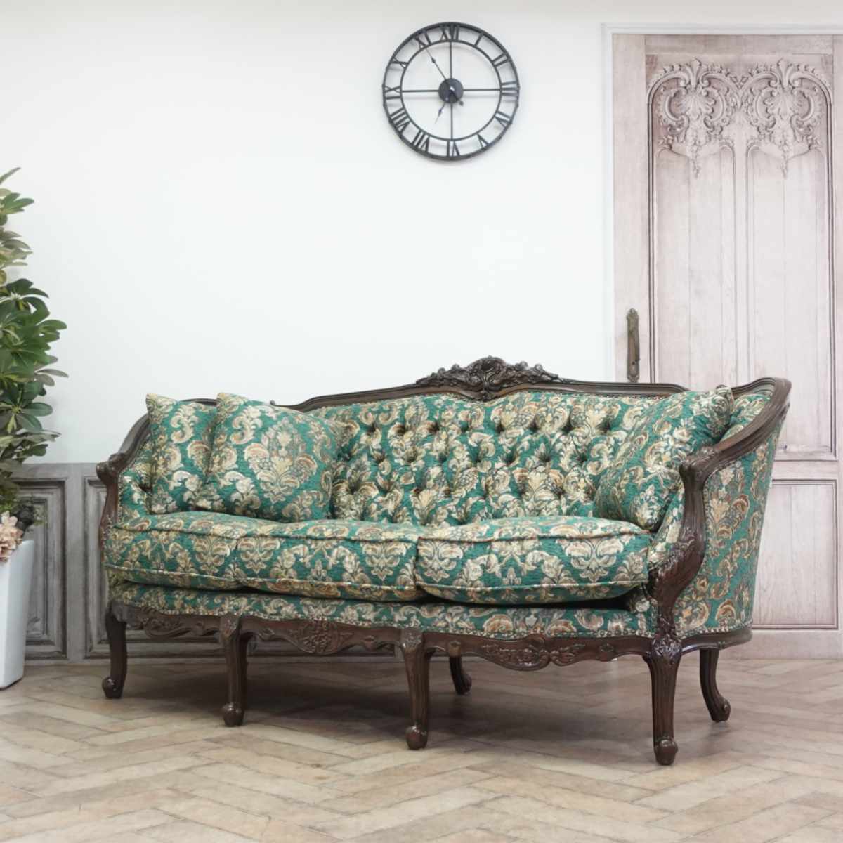 3人掛けソファ・アンティークテイスト 1008-3-5F102B 新着アンティーク