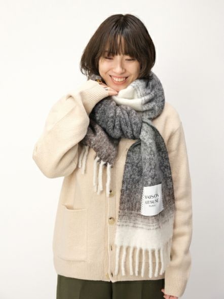 MAISON KITSUNÉ アイボリー マフラー