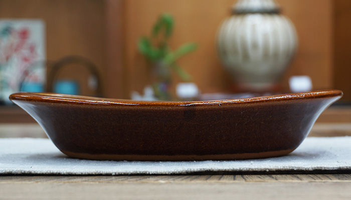 うつわの店 クラフトなかつか ｜ 取扱商品 湯町窯 オーバル皿 21cm 浪