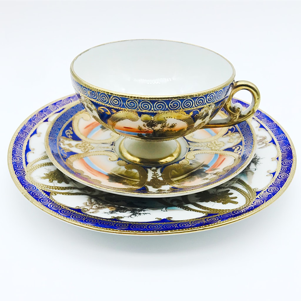 オールドニッポン 明治期～昭和 輸出陶磁器 里帰り 人物風景文 白梅