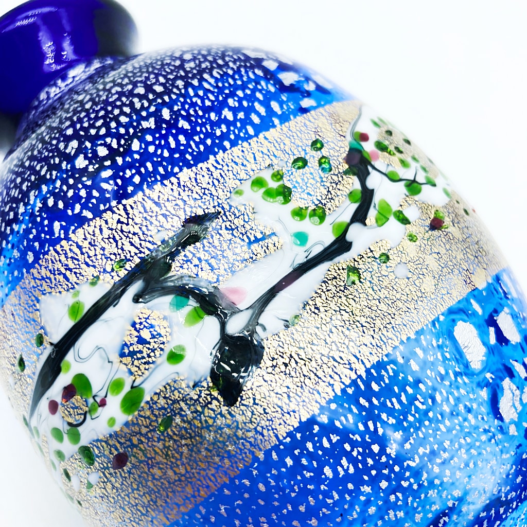 現代の名工 黒木国昭 花瓶 金銀彩象嵌 光琳 天の川 - CRAFTS DESIGN