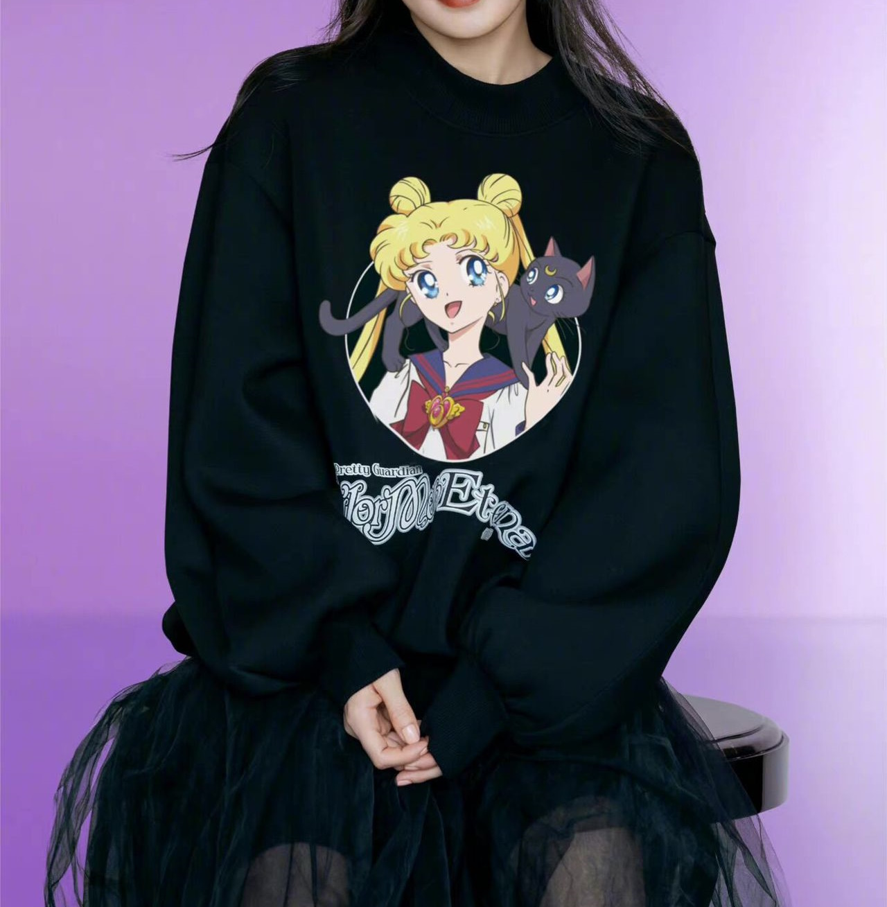 Sailor Moon print long sleeve sweatshirt セーラームーンプリント