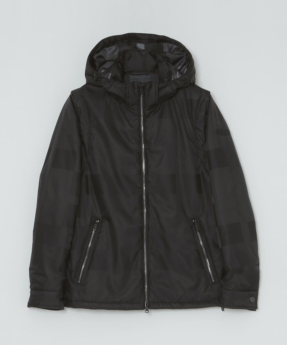 シャドーチェック4WAYパデッドパーカー（ブルゾン）｜BLACK LABEL