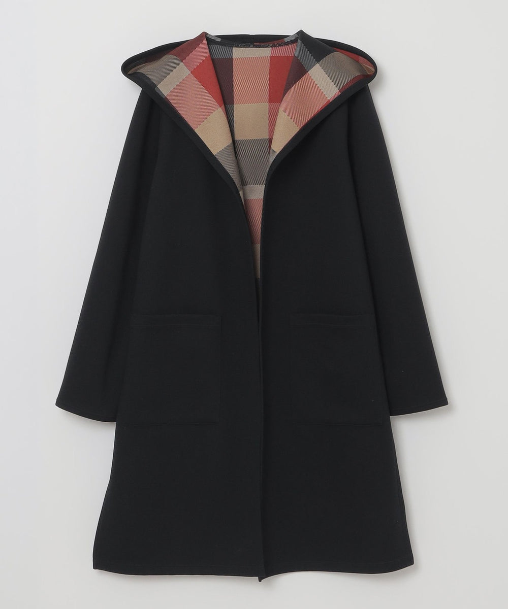 クレストブリッジチェックリバーシブルダンボールコーディガン