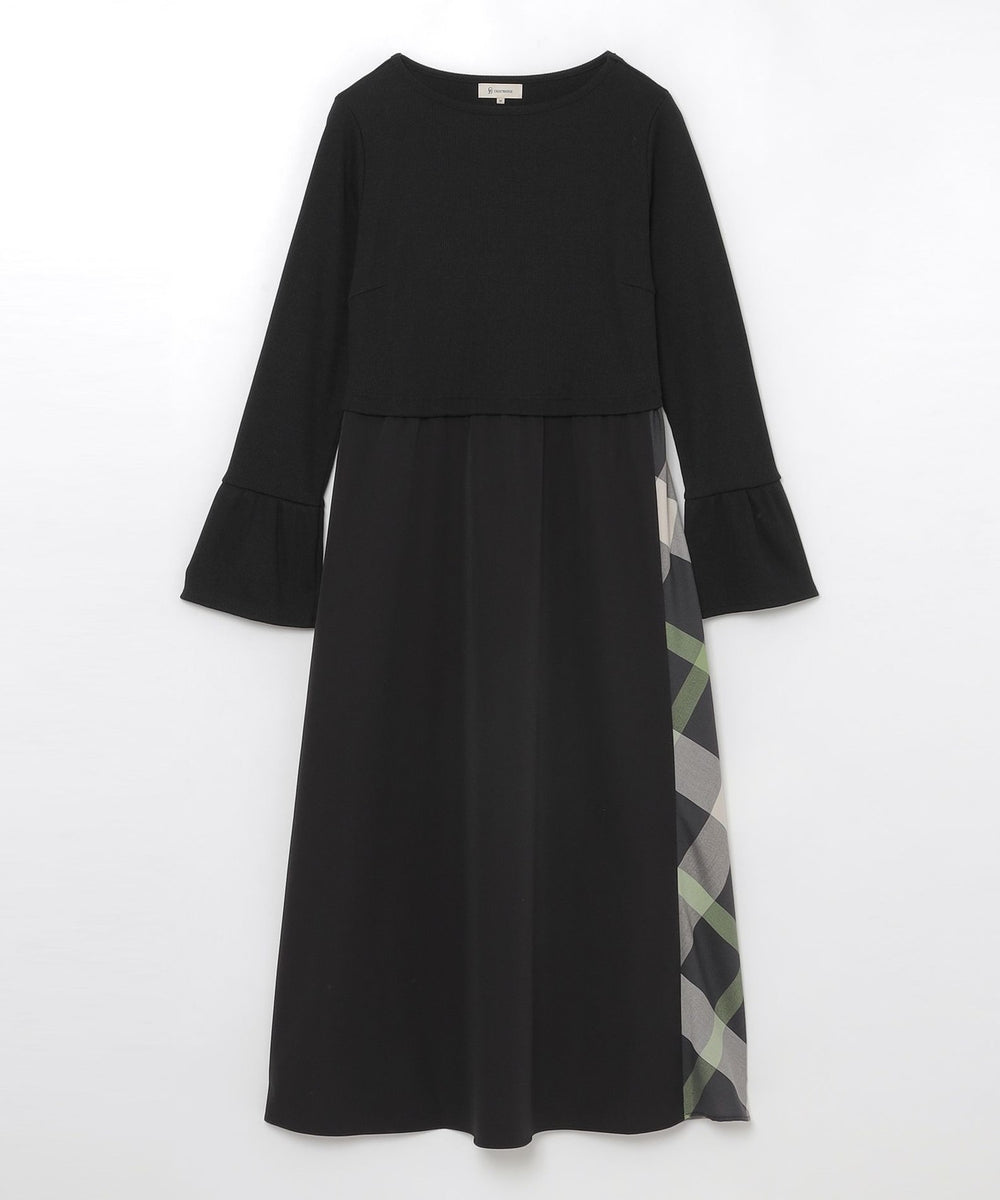 サイドチェック切替コンビワンピース（ドレス）｜CB CRESTBRIDGE