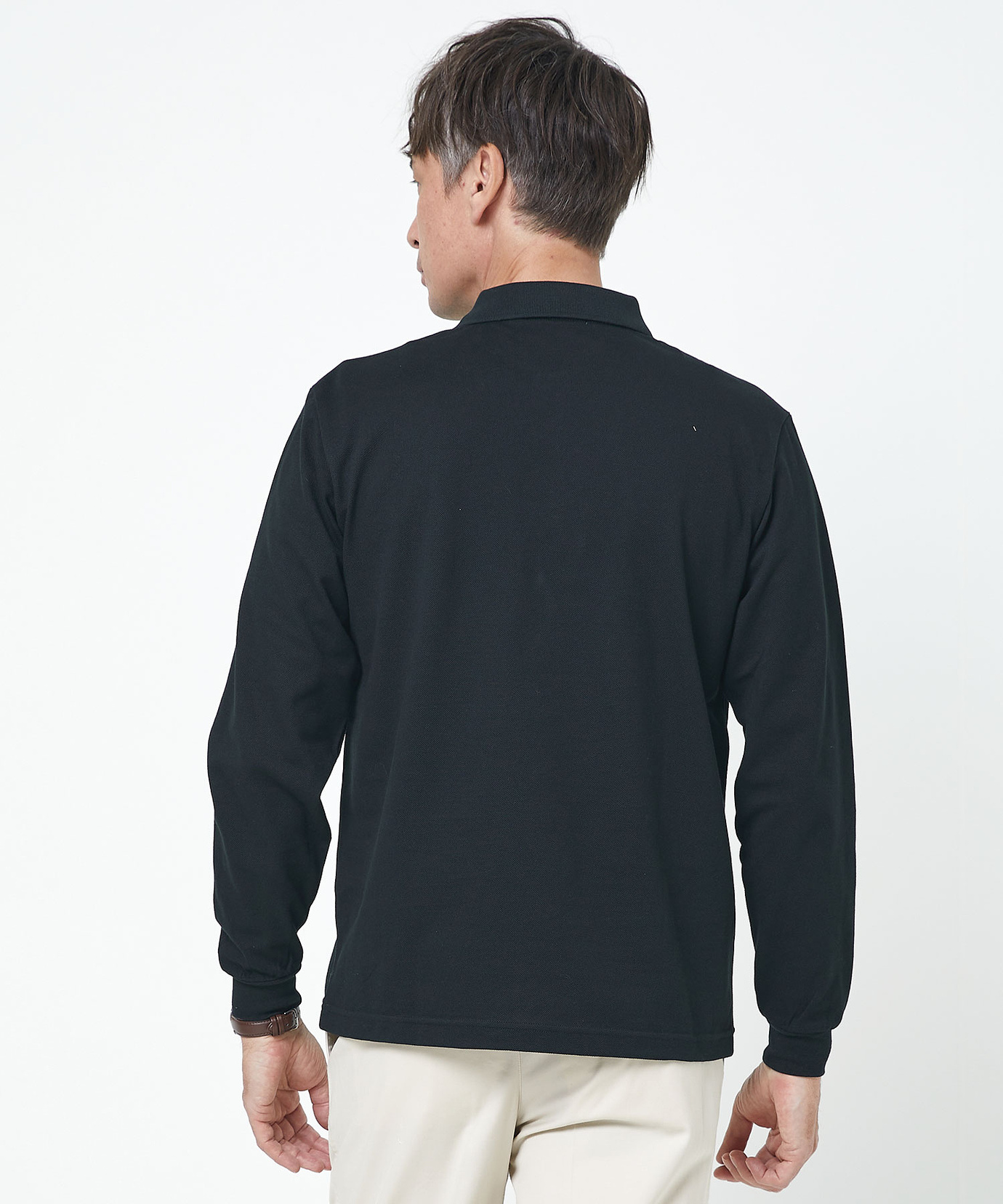 メンズ 【ベストセラー】ワンポイント長袖ポロシャツ【日本製】通販