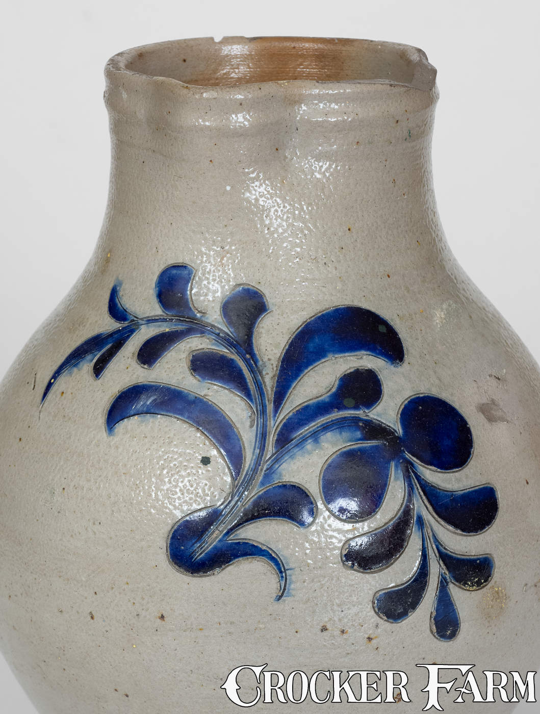 Extremely Rare and Important Incised Stoneware Pitcher, attrib