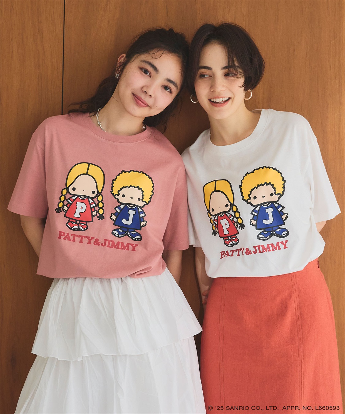 sanrio/sanrio】パティ＆ジミープリント半袖Tシャツ《サンリオ