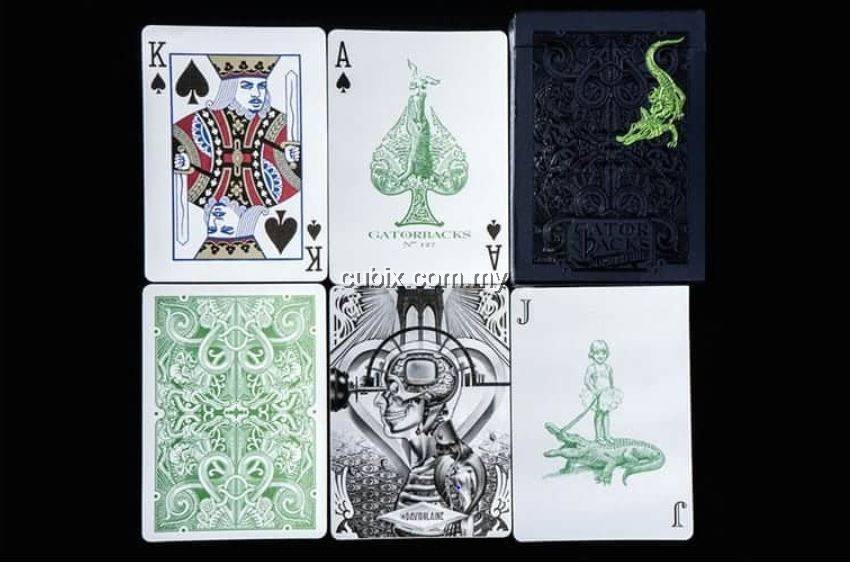 Green Gator Back Playing Cards 新品1個 Green Gator Back Playing