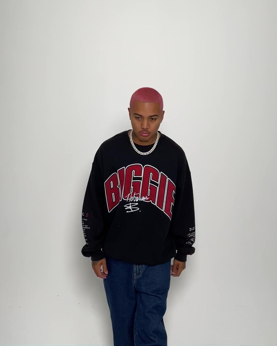 ミュージシャン STILLAS THE NOTORIOUS B.I.G. CREWNECK L STILLAS THE