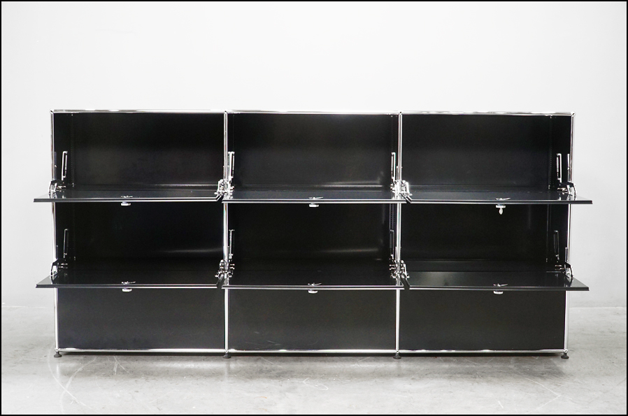 USMハラー□キャビネット 1列3段 全部違う鍵つき パーソナルロッカー