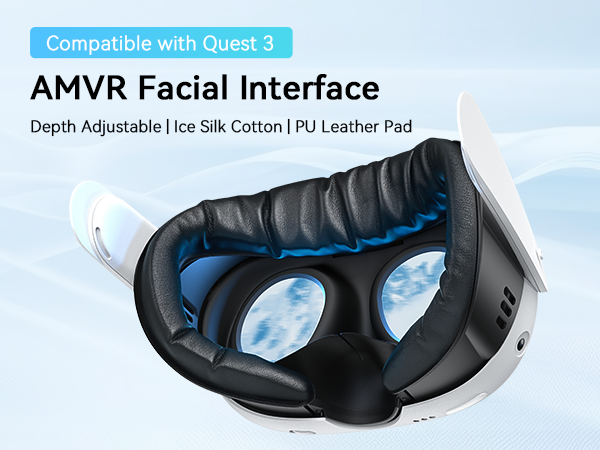 AMVRアップグレード3in1 PUレザーフェイシャルインターフェイスメタ