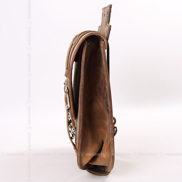 ☆ノーブランド 本革製 レザーサドルバッグ ブラウン ※未使用品☆32087-