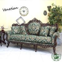ソファ ダマスク柄 高級 応接間 アンティーク ビンテージ ソファ