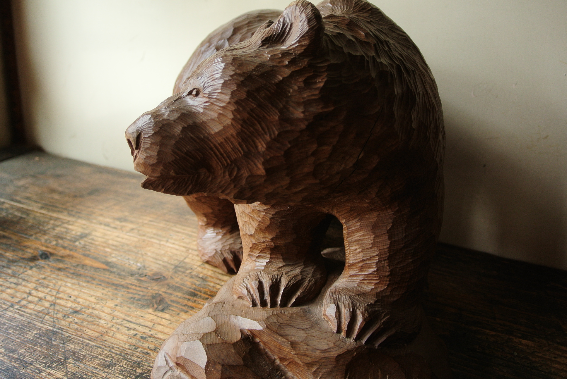 上山勇次 作 木彫りの熊 - アンティーク雑貨・古道具の札幌