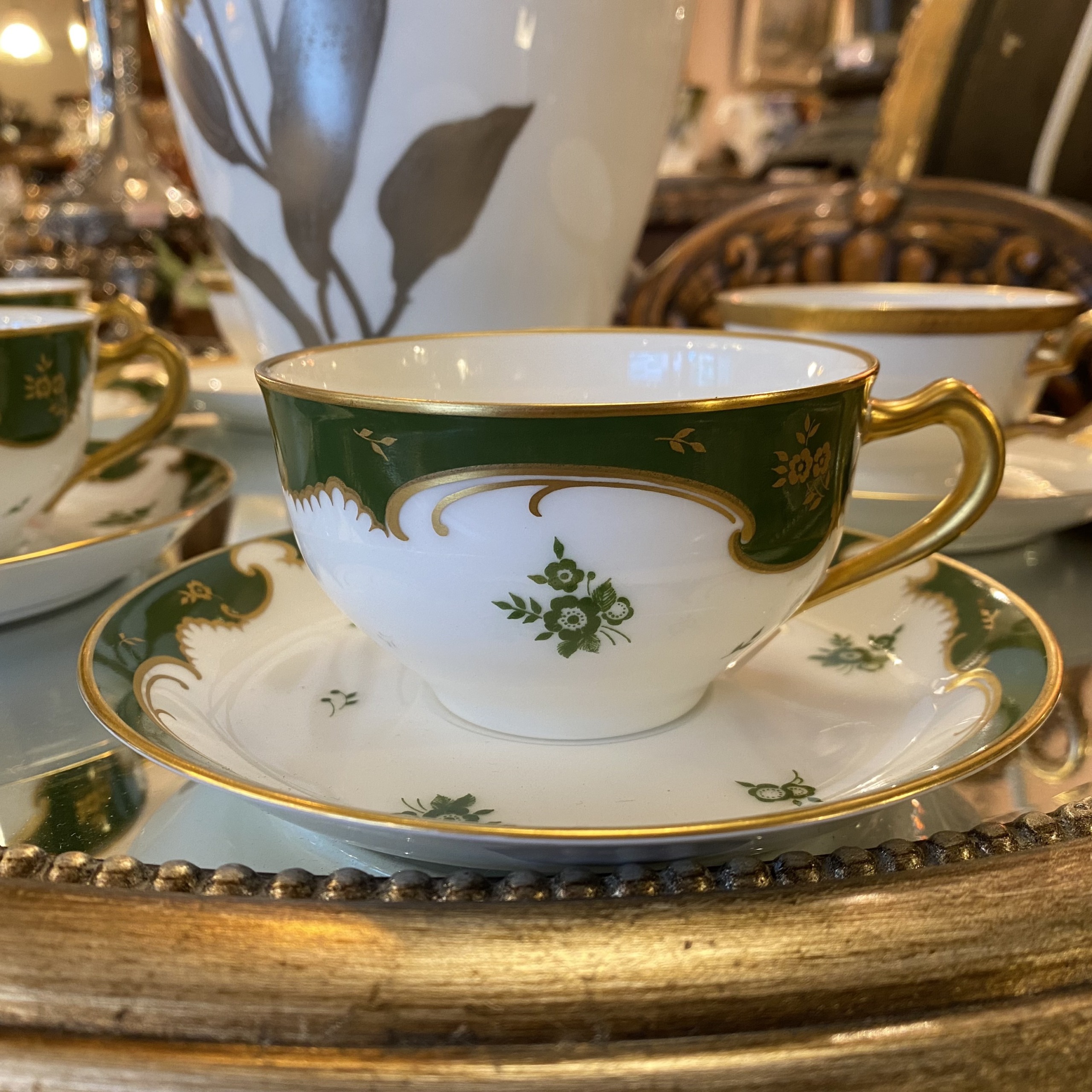 大倉陶園 ブルーローズ ティーカップ＆ソーサー ペア OKURA