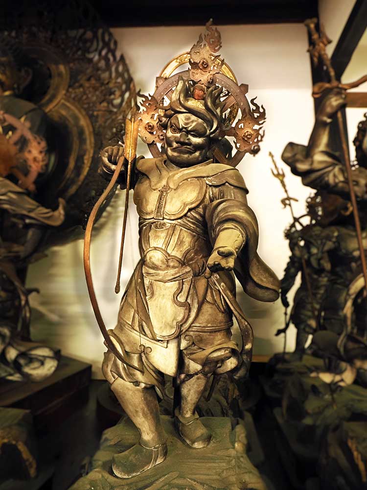 12000⇒￥10000 山内玄峰 十二神将守護山水図 掛軸 美品