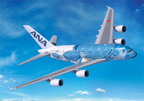 ANA HAWAi i エアバス A380 フライングホヌ 1/200 1:200 FLYING HONU