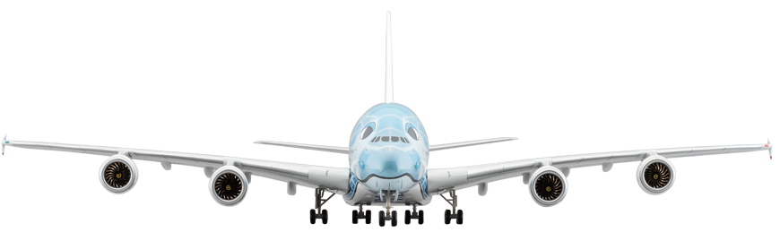 NH20162 1：200 A380 JA381A FLYING HONU ANAブルー完成品（WiFi