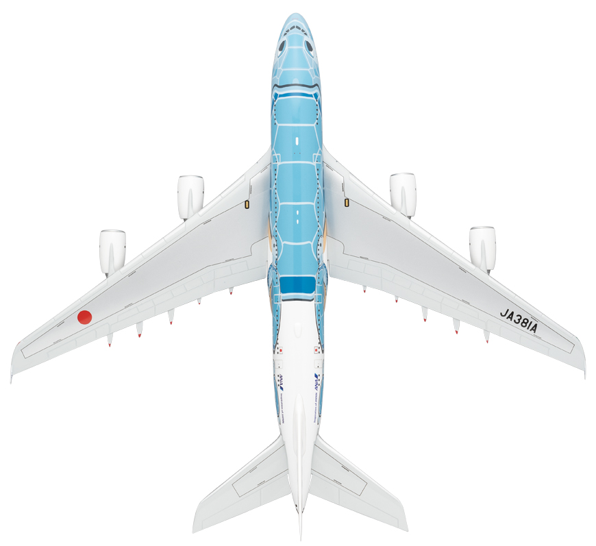 NH20162 1：200 A380 JA381A FLYING HONU ANAブルー完成品（WiFi